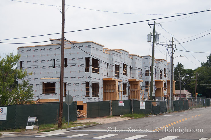 Construction of West and Lenoir townhomes