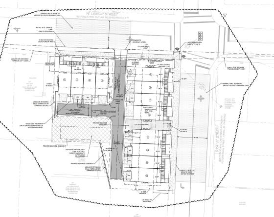 West Street Townhomes site plan